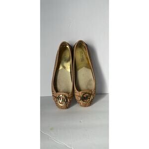 Michael Kors Luggage Leather Fulton Moc Flats/ Various Size 6,5